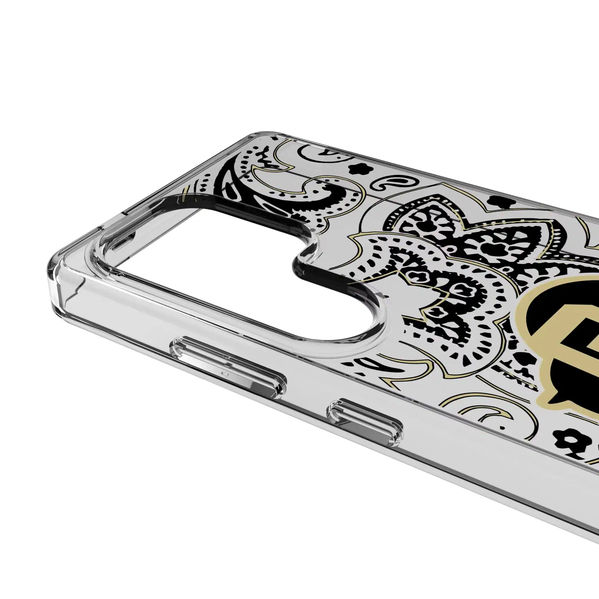 Alt View 2. Keyscaper - Colorado Buffaloes Paisley Galaxy Clear Case - S23 Ultra - Multicolor.