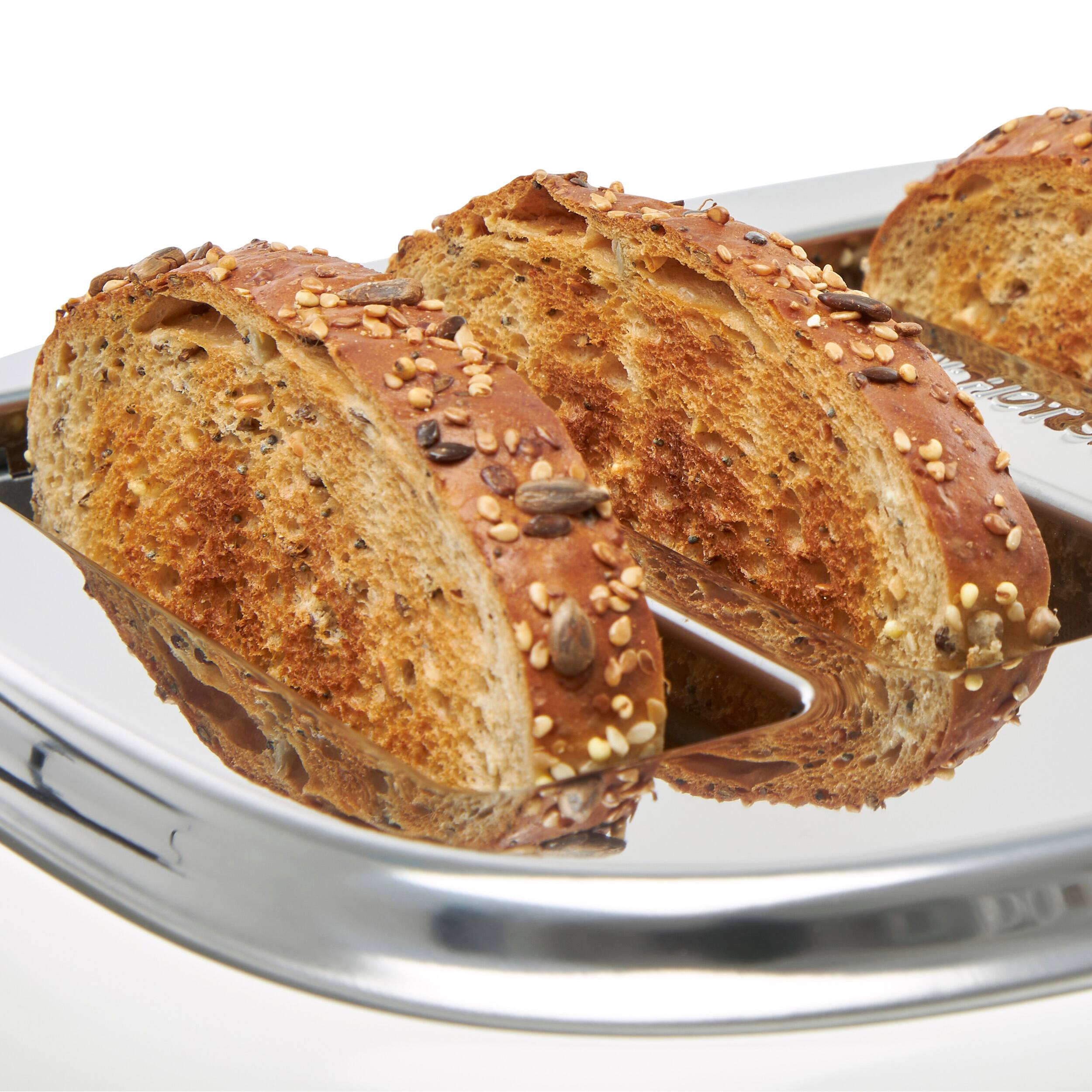 Alt View 14. Haden - Dorset 4-Slice Wide Slot Toaster - Ivory and Chrome.