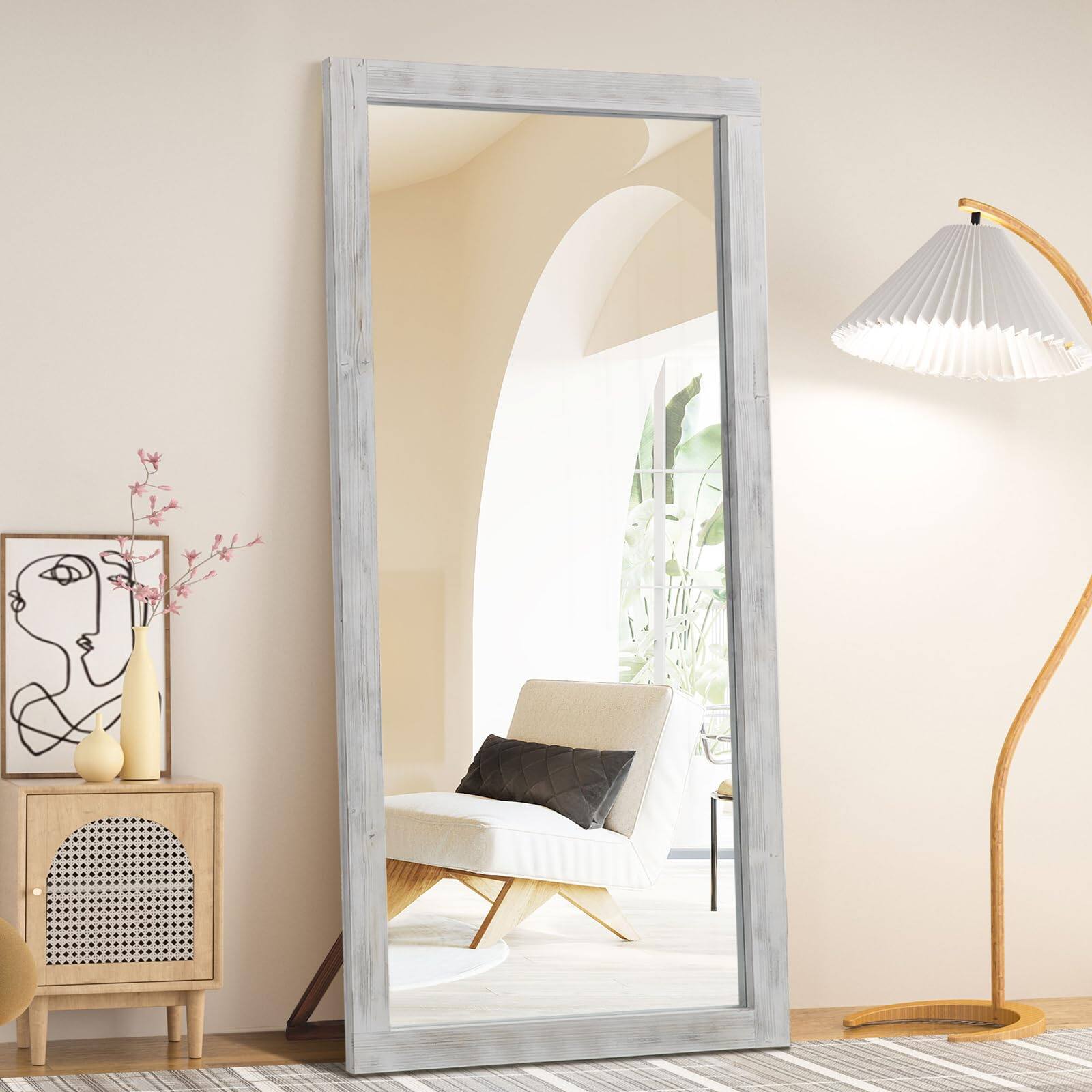 Weathered White 71"L x 32"W