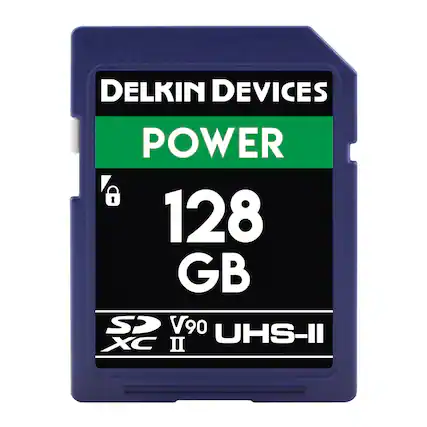 DELKIN DEVICES POWER 128 GB SD V90 UHS-II XC II