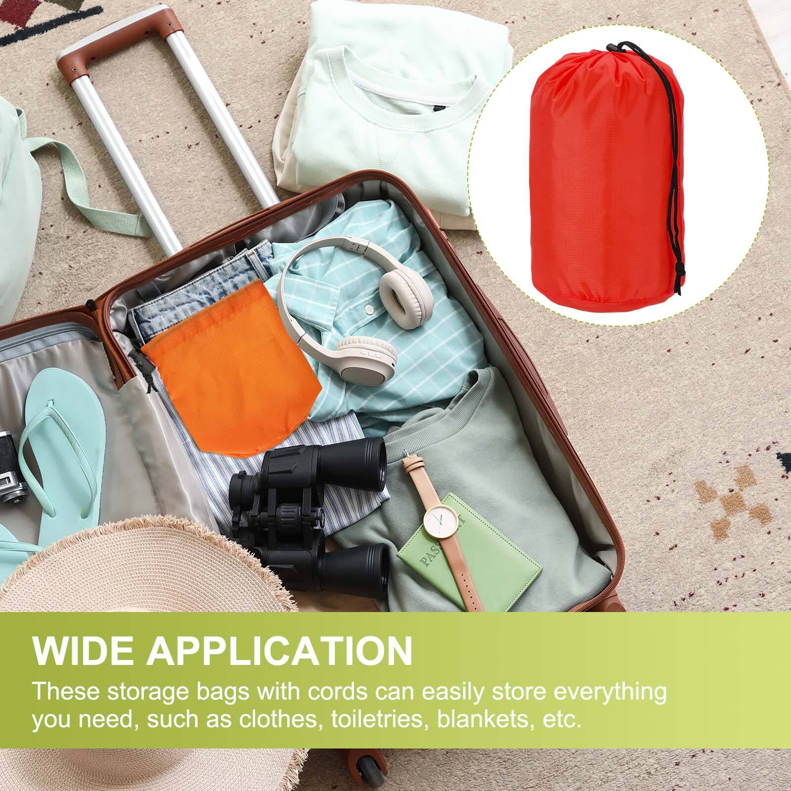 WIDE APPLICATION

These storage bags with cords can easily store everything you need, such as clothes, toiletries, blankets, etc.