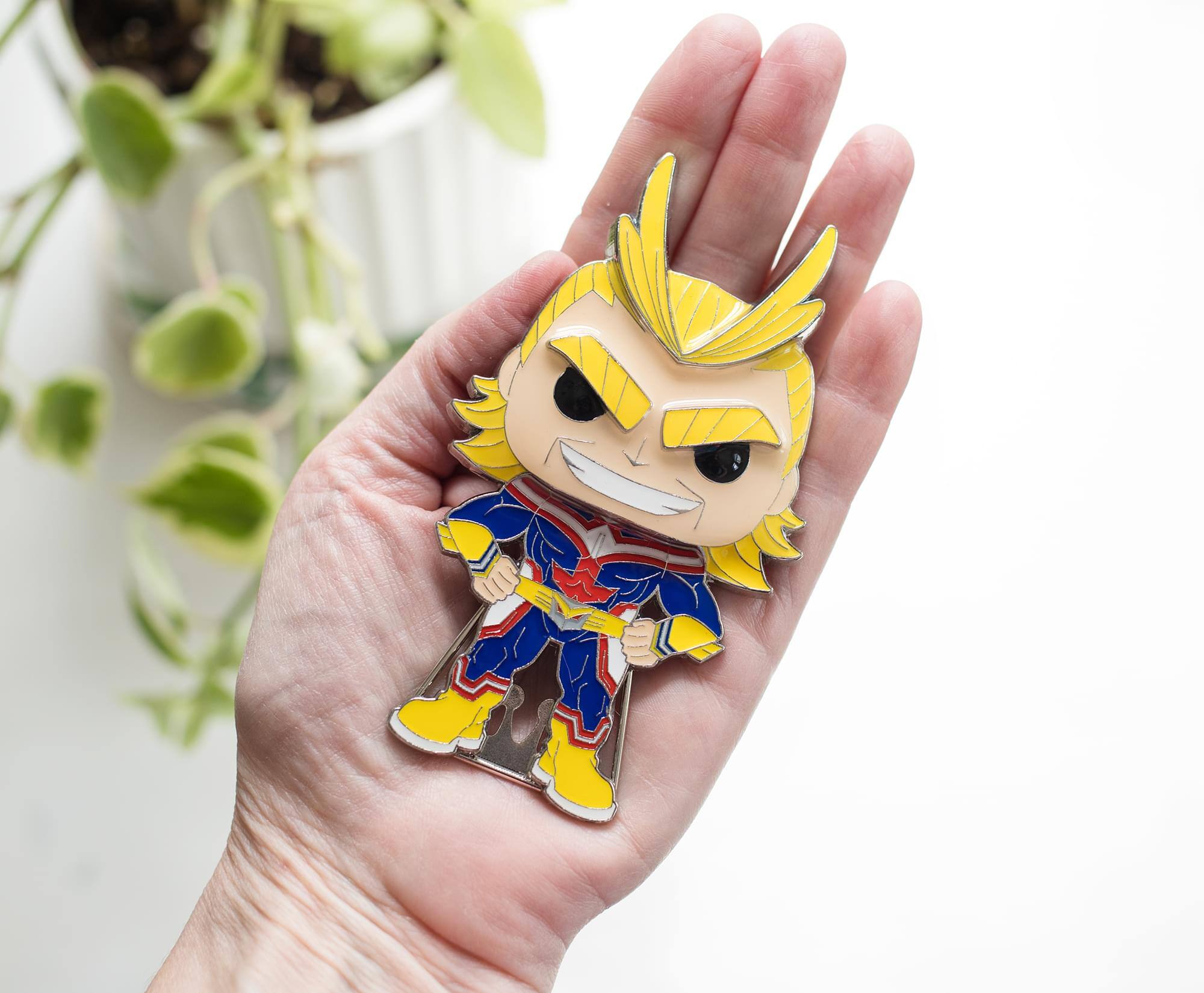 Alt View 1. Funko - My Hero Academia 3-Inch Funko POP Pin | All Might - Yellow.
