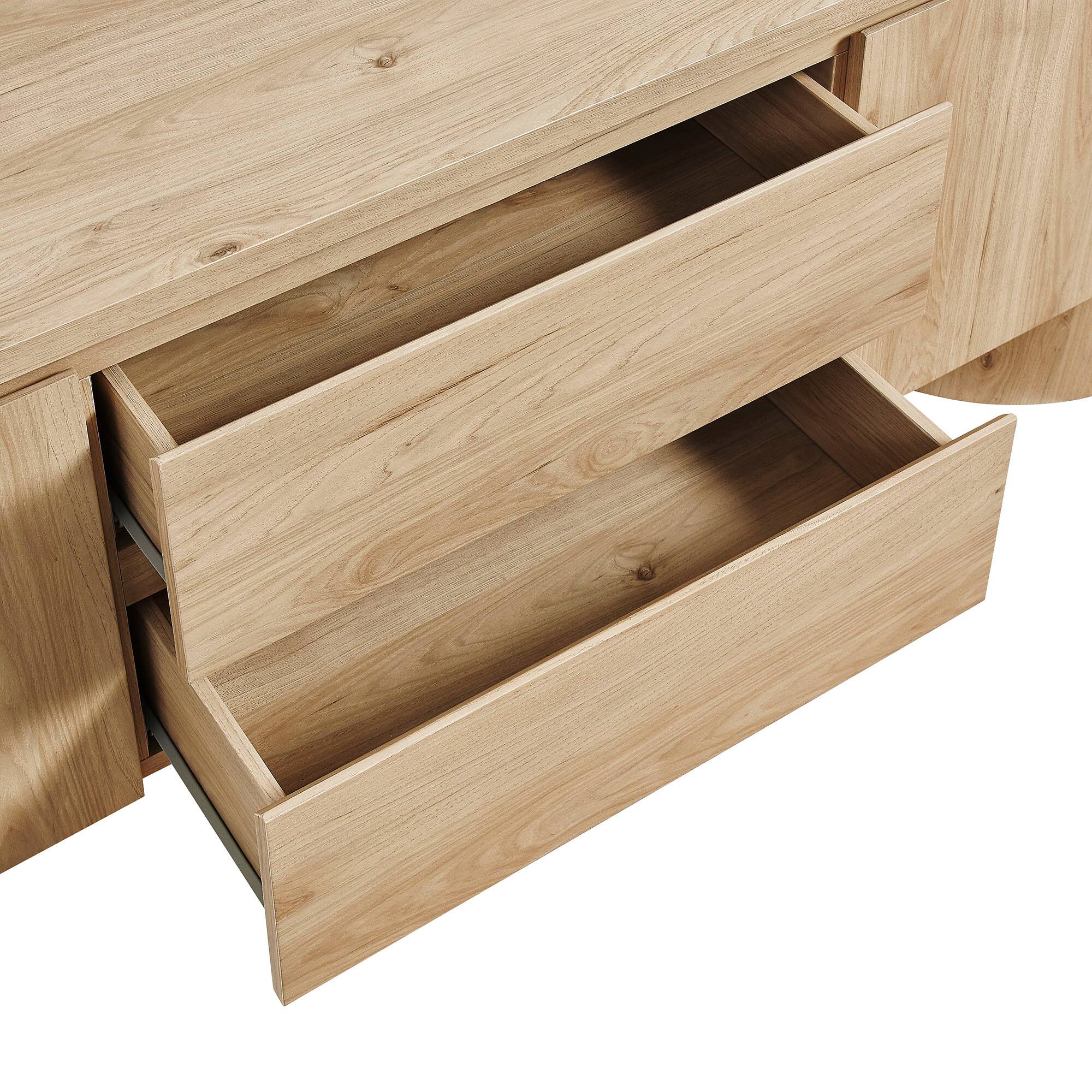 Alt View 6. Modway - Duval 71 Inch Oval TV Cabinet by Modway - Light Oak.