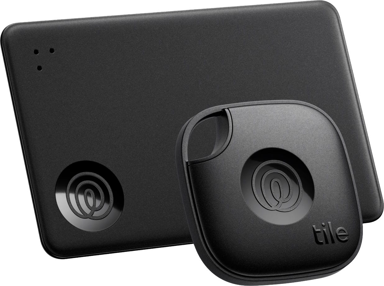 Angle. Tile by Life360 - Life360 Tile Starter Pack - Bluetooth Trackers & Item Locators. iOS & Android Compatible. 2-Pack (Mate/Slim) - Black.