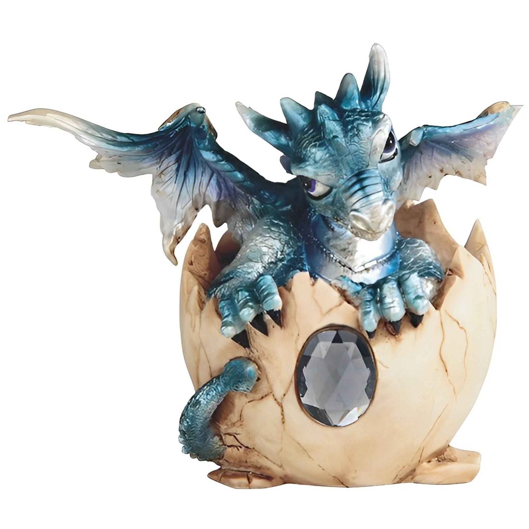 Front. FC Design - FC Design 4"H December Birthstone Dragon Baby Hatchling Figurine Statue Office Desk Tabletop Medieval Gaming Home Decor - Multi-Color.