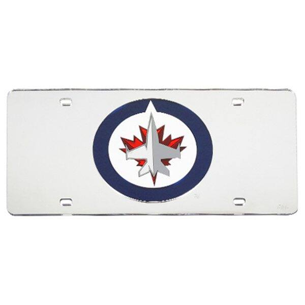 Winnipeg Jets Acrylic License Plate Laser Tag