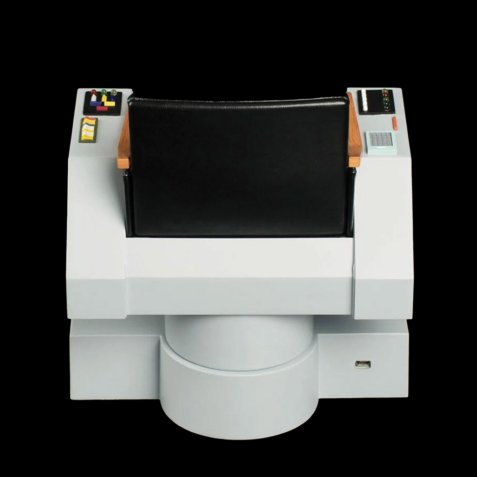 Alt View 4. Quantum Mechanix - Star Trek The Original Series Captains Chair 1/6 Scale FX Replica - White.