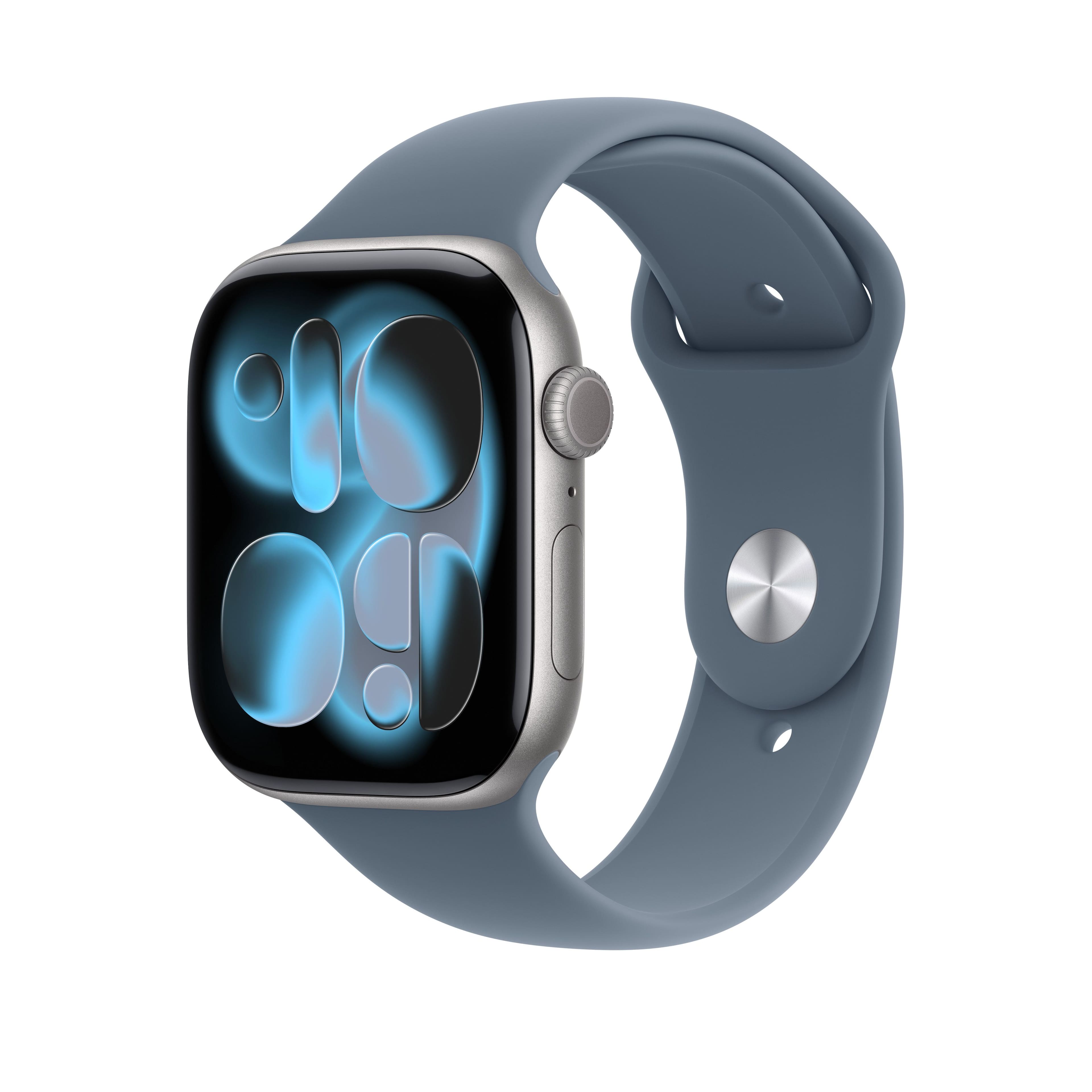 Alt View 1. Apple - 46mm Sport Band - M/L - Anchor Blue.