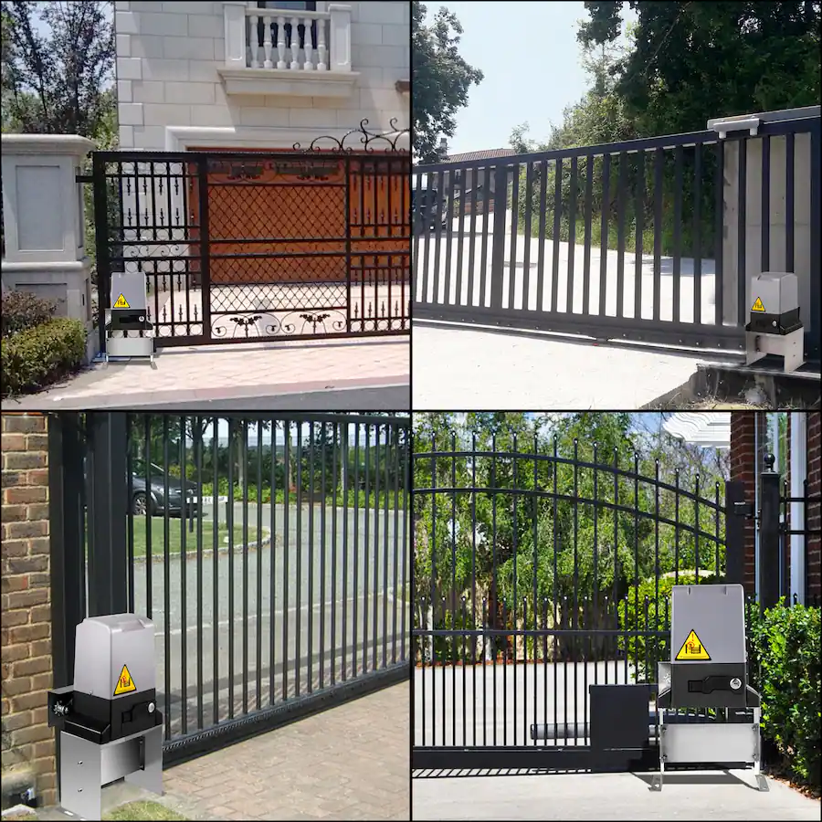 Remote Drive Gate VEVOR 3300 LBS Automatic Sliding Gate, Gate Opener Motor with 6 Remote ...