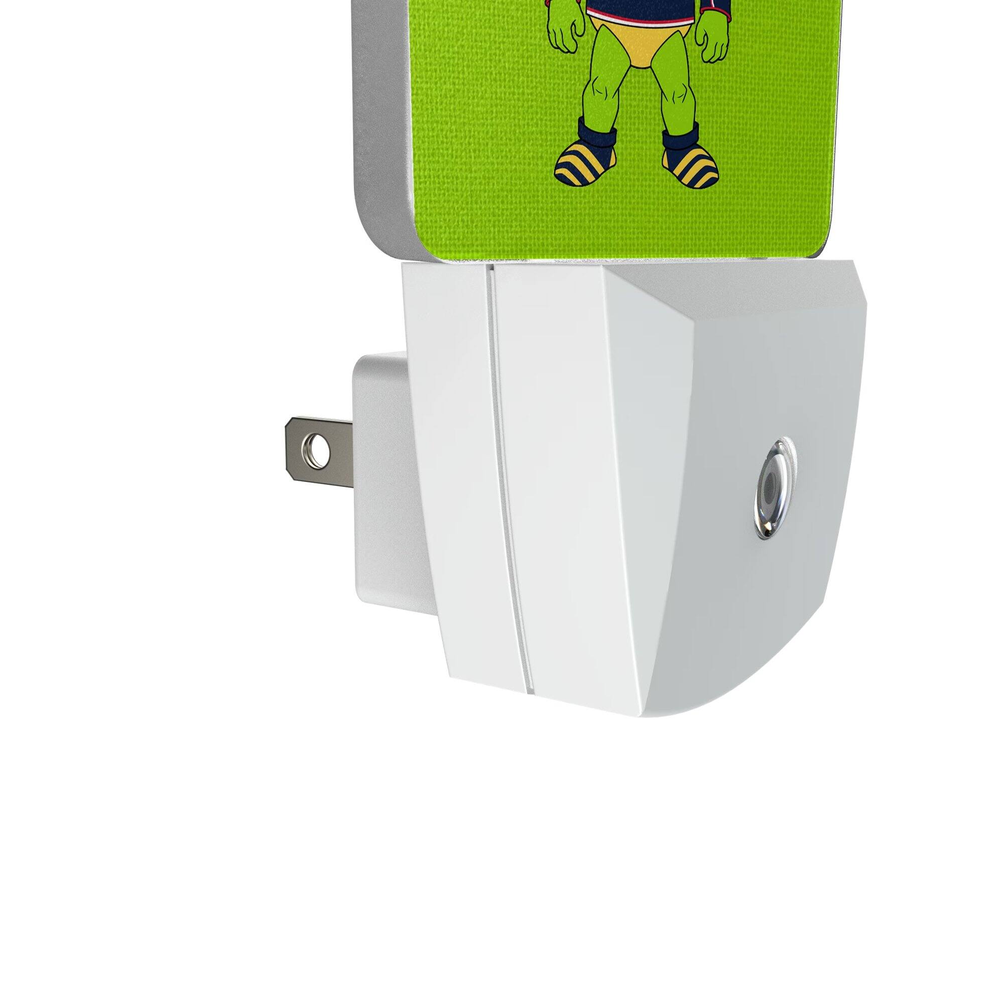 Alt View 2. Keyscaper - Columbus Blue Jackets 2-Pack Solid Design Mascot Nightlight Set - White.