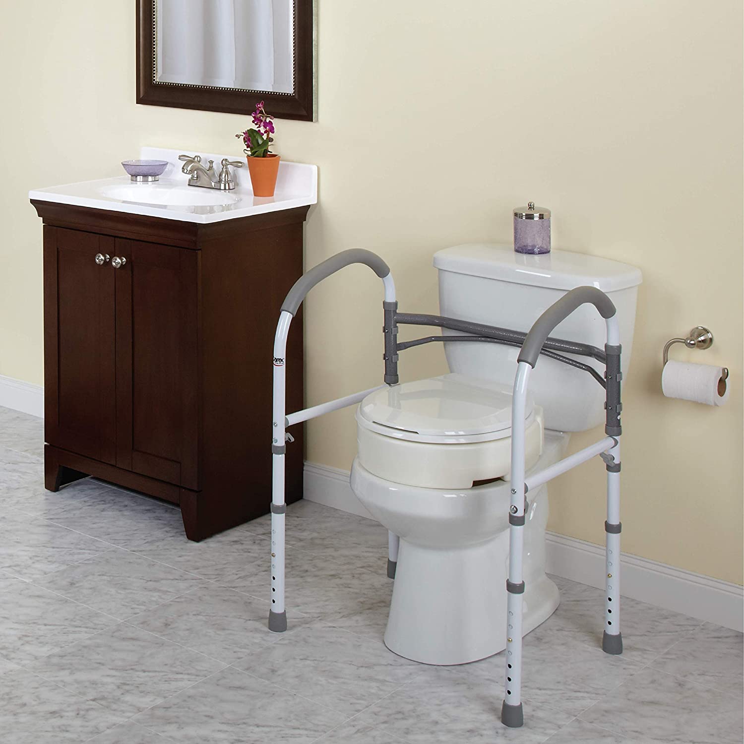 Alt View 15. Carex - Bathroom Safety Rail - White.