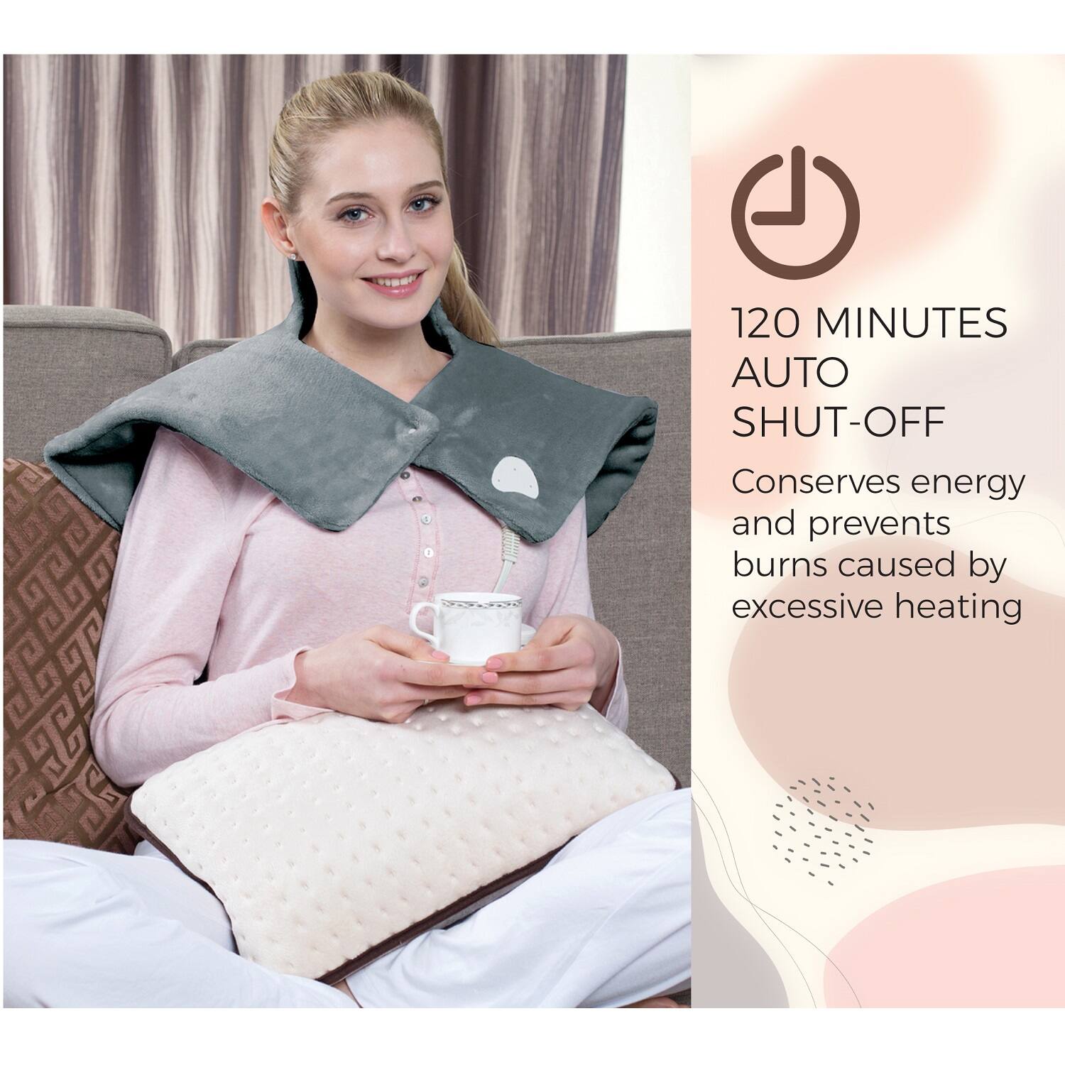 120 MINUTES AUTO SHUT-OFF  
Conserves energy and prevents burns caused by excessive heating