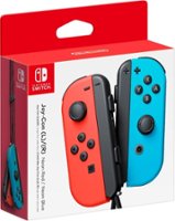 Joy-Con (L/R) Wireless Controllers for Nintendo Switch - Neon Red/Neon Blue - Angle_Zoom