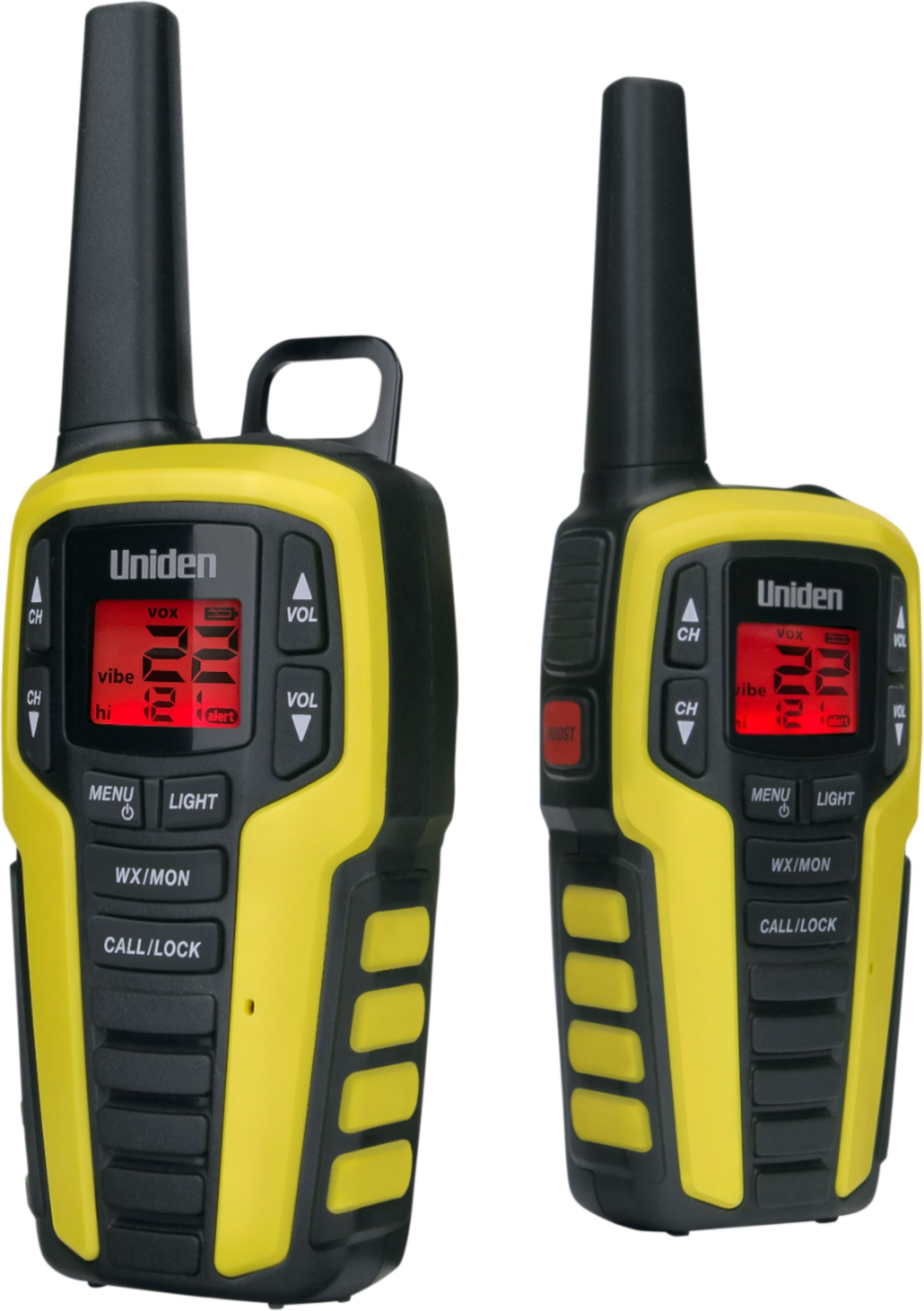 Left View: Uniden - 32-Mile, 22-Channel FRS/GMRS 2-Way Radios (Pair)