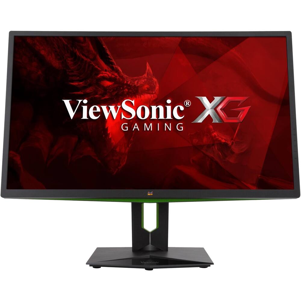 ViewSonic - XG Gaming XG2703-GS 27" IPS LED HD GSync Monitor - Black/green - Larger Front