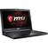 Left. MSI - 14" Laptop - Intel Core i7 - 16GB Memory - NVIDIA GeForce GTX 1060 - 1TB Hard Drive + 128GB Solid State Drive - Aluminum black.