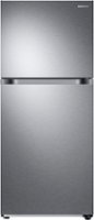 Samsung - 17.6 Cu. Ft. Top-Freezer Refrigerator with  FlexZone™ and Ice Maker - Stainless steel - Front_Zoom