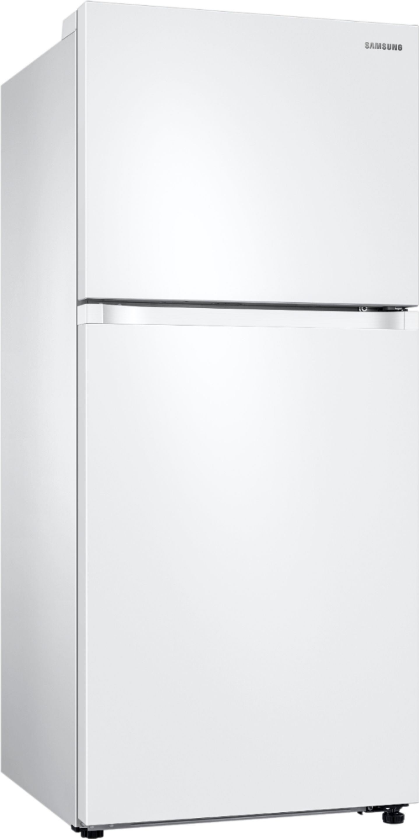 Angle View: Samsung - 17.6 Cu. Ft. Top-Freezer Refrigerator - White