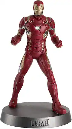 Front. Marvel - Eaglemoss Marvel Heavyweights 1:18 Metal Statue | Iron Man Mk 46 - Red.