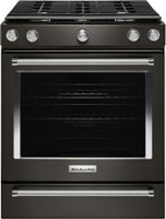 KitchenAid - 5.8 Cu. Ft. Slide-In Gas Convection Range - Black Stainless Steel - Front_Zoom