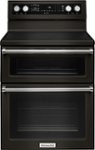 Front Zoom. KitchenAid - 6.7 Cu. Ft. Self-Cleaning Freestanding Double Oven Electric Convection Range - Black Stainless Steel.