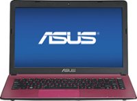 Front Standard. Asus - 14" Laptop - 4GB Memory - 320GB Hard Drive - Matte Pink.