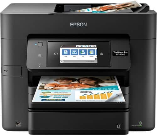 Epson - WorkForce Pro WF-4740 Wireless All-In-One Printer - Black - Larger Front
