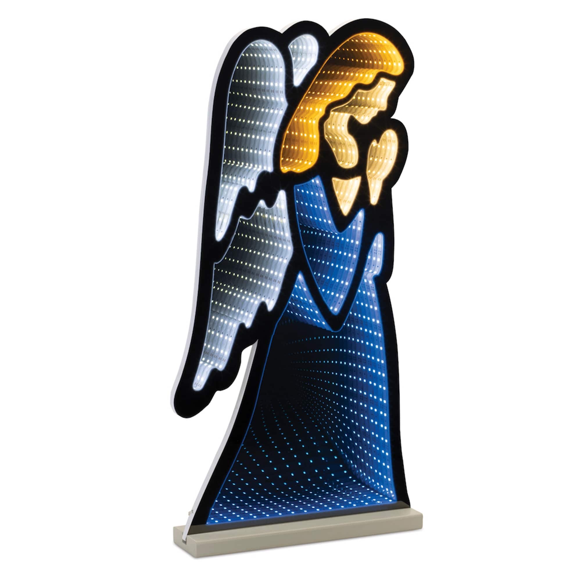 BreeBe - Holiday Angel Ekko Light Display 24.5" - Blue, Yellow, White