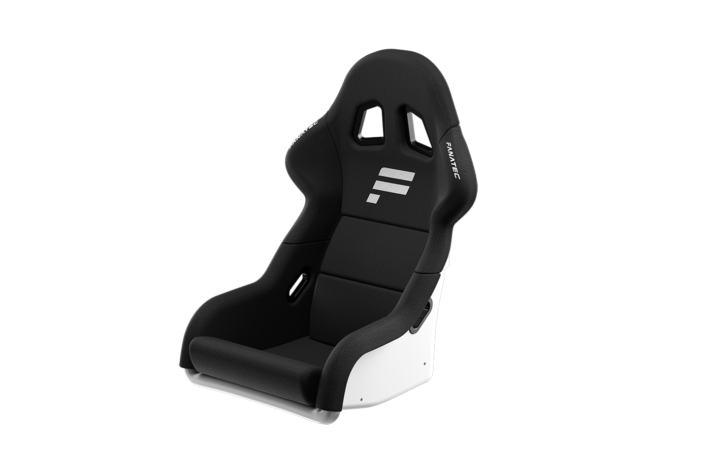 Front. Fanatec - GT Cockpit Seat - White Shell / Charcoal Cover.