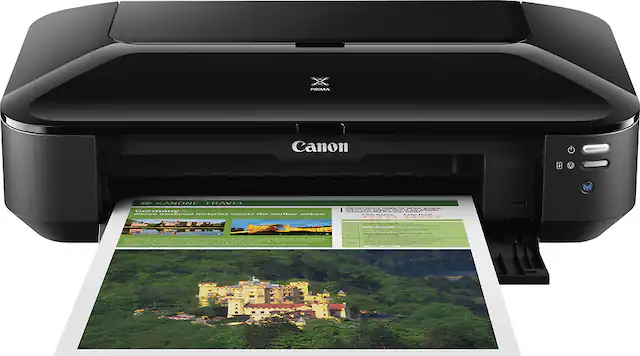Front. Canon - PIXMA iX6820 Wireless Inkjet Printer - Black.