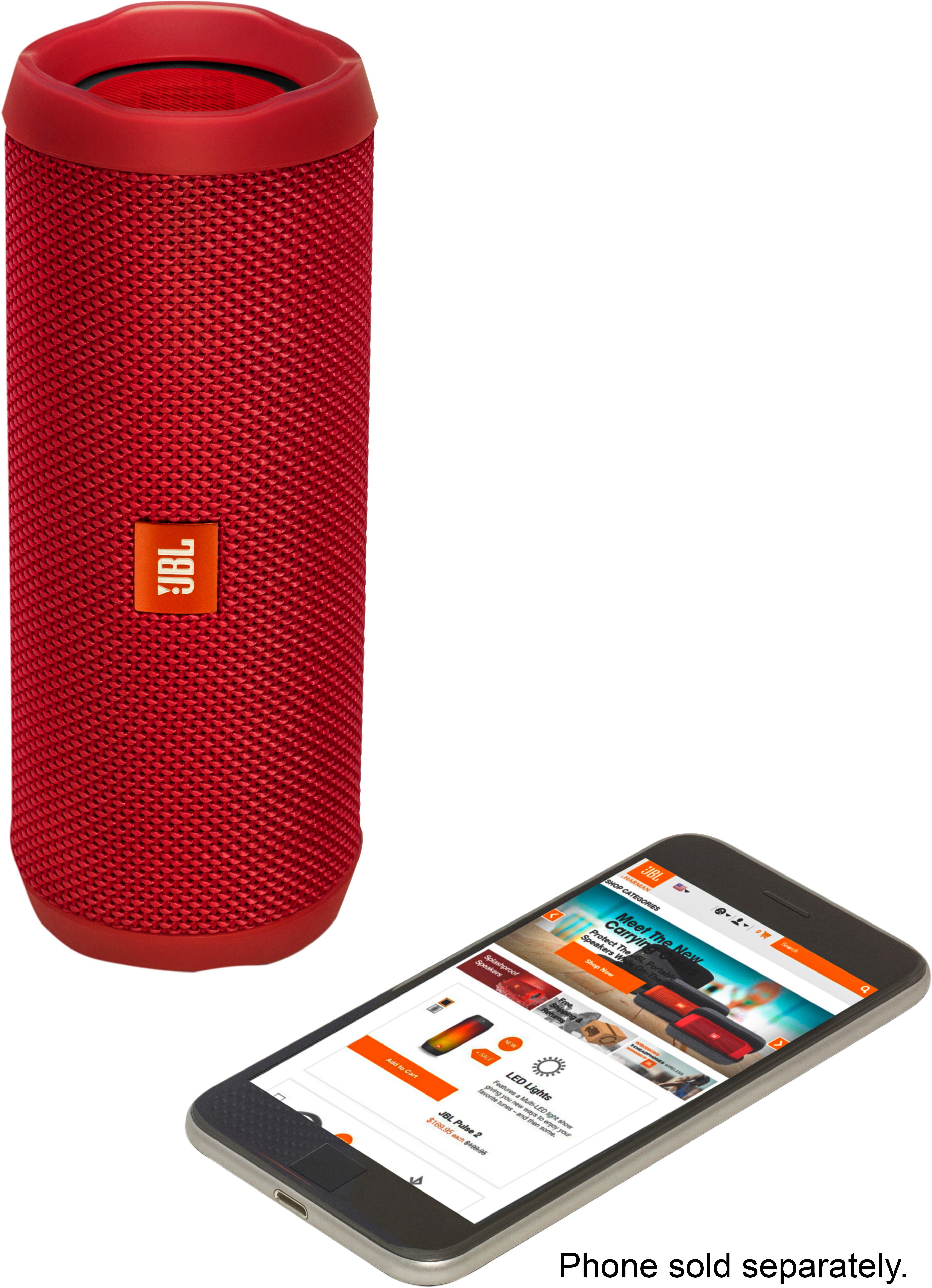 Best Buy: JBL Flip 4 Portable Bluetooth Speaker Red JBLFLIP4REDAM