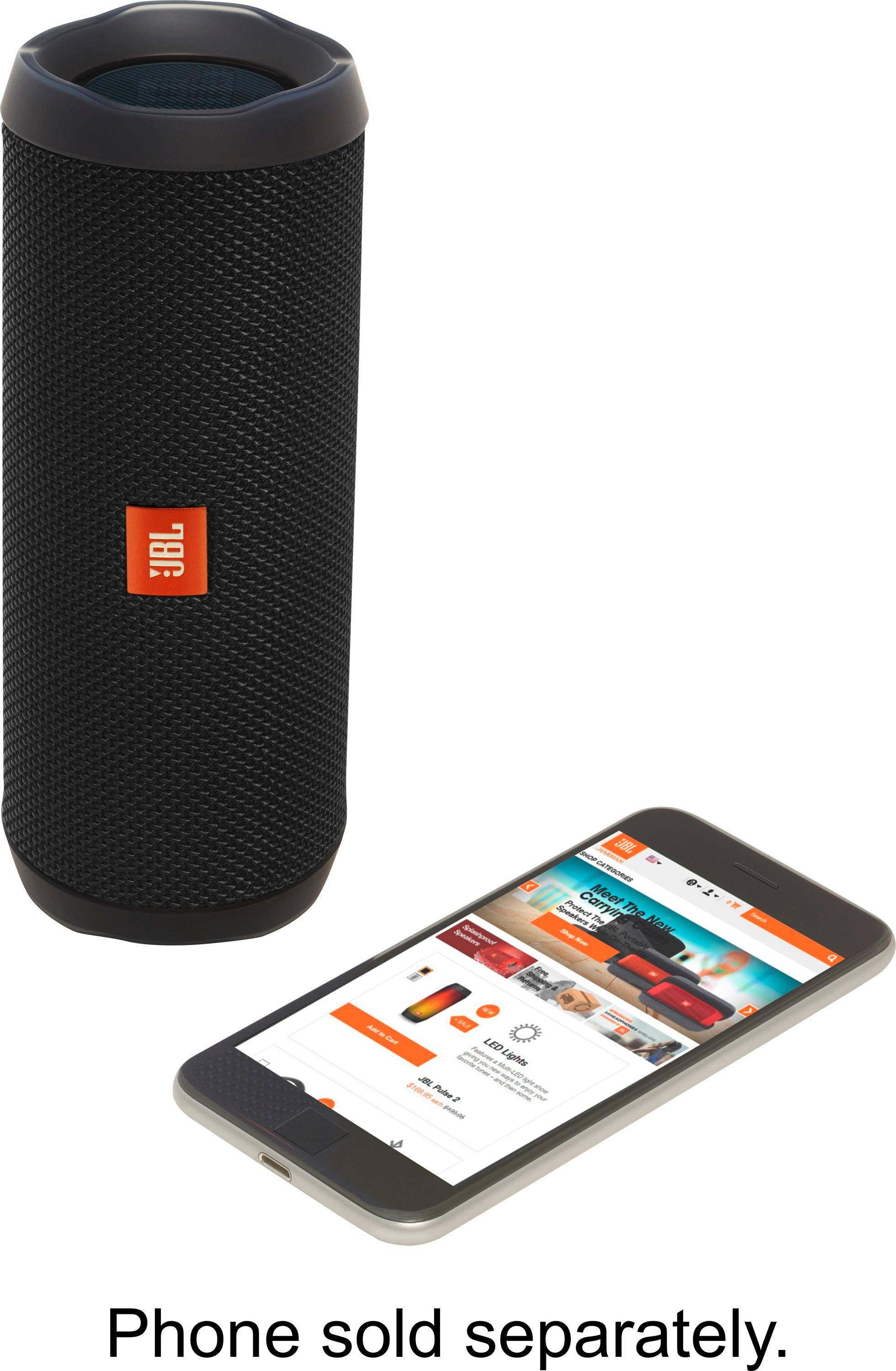 Alt View 13. JBL - Flip 4 Portable Bluetooth Speaker - Black.