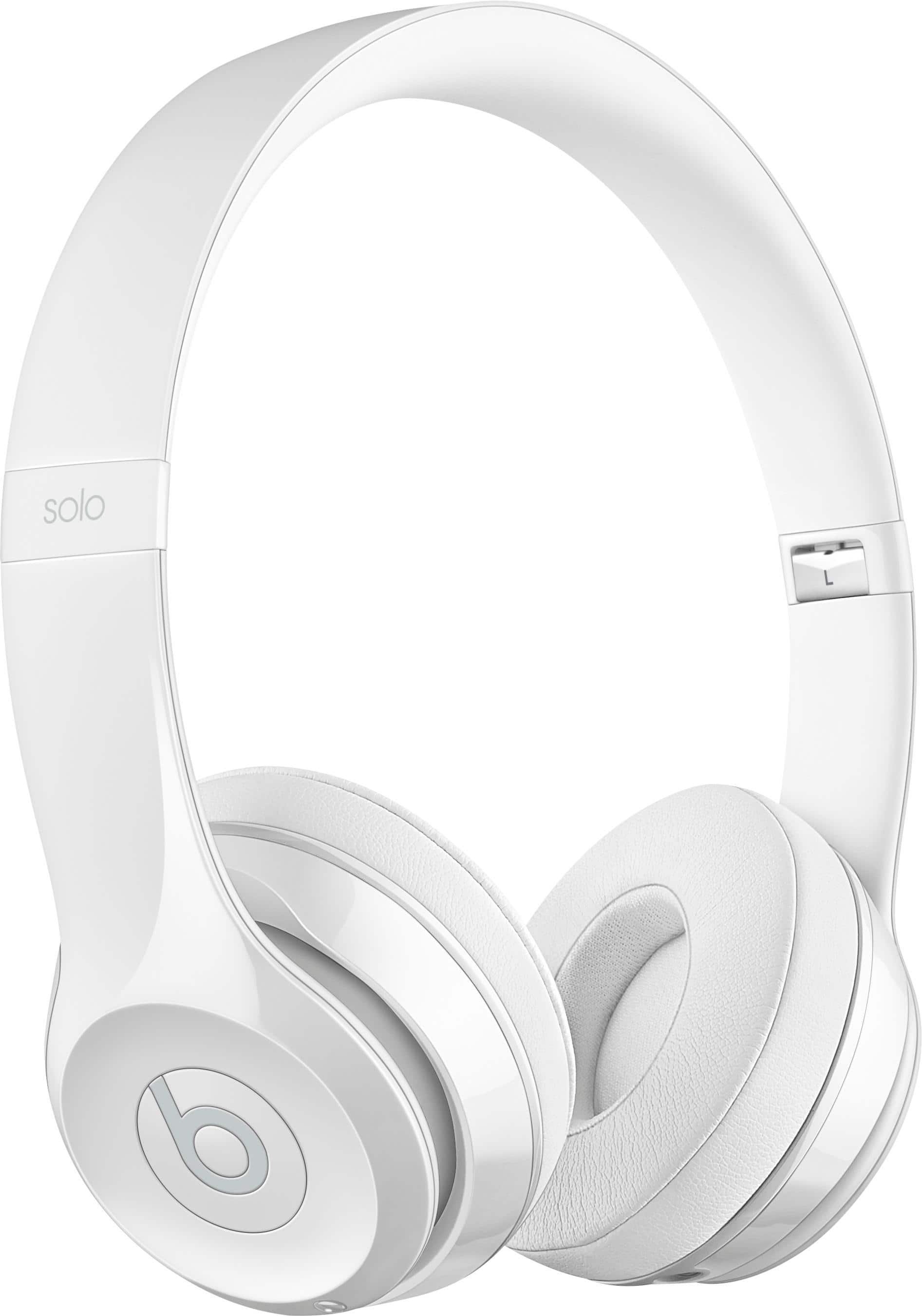 Angle. Beats - Geek Squad Certified Refurbished Beats Solo3 Wireless Headphones - Gloss White.