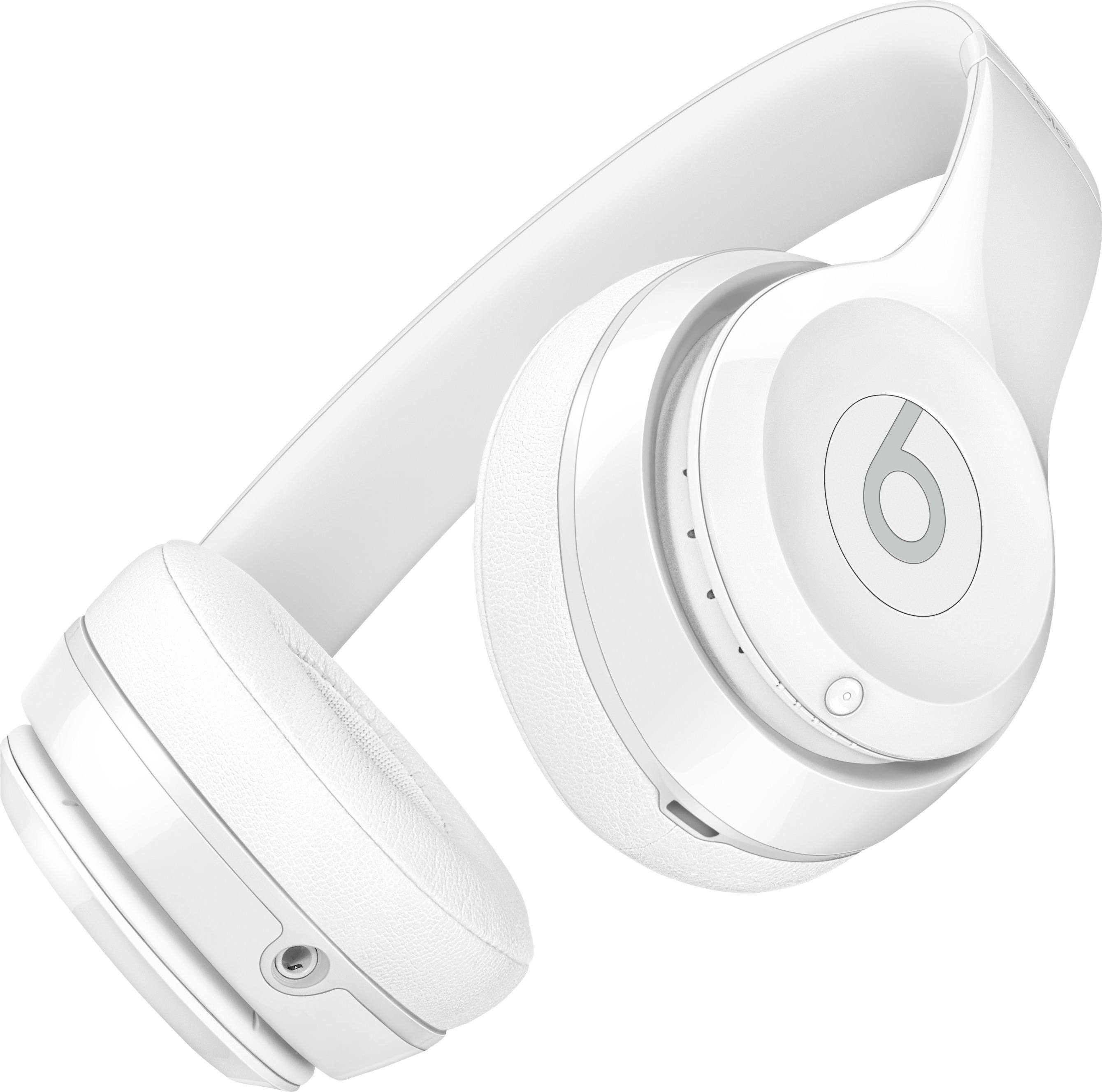 Alt View 11. Beats - Geek Squad Certified Refurbished Beats Solo3 Wireless Headphones - Gloss White.