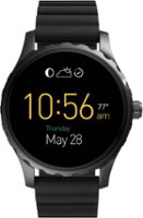 Fossil - Geek Squad Certified Refurbished Q Marshal Smartwatch 45mm Stainless Steel - Black - Front_Zoom