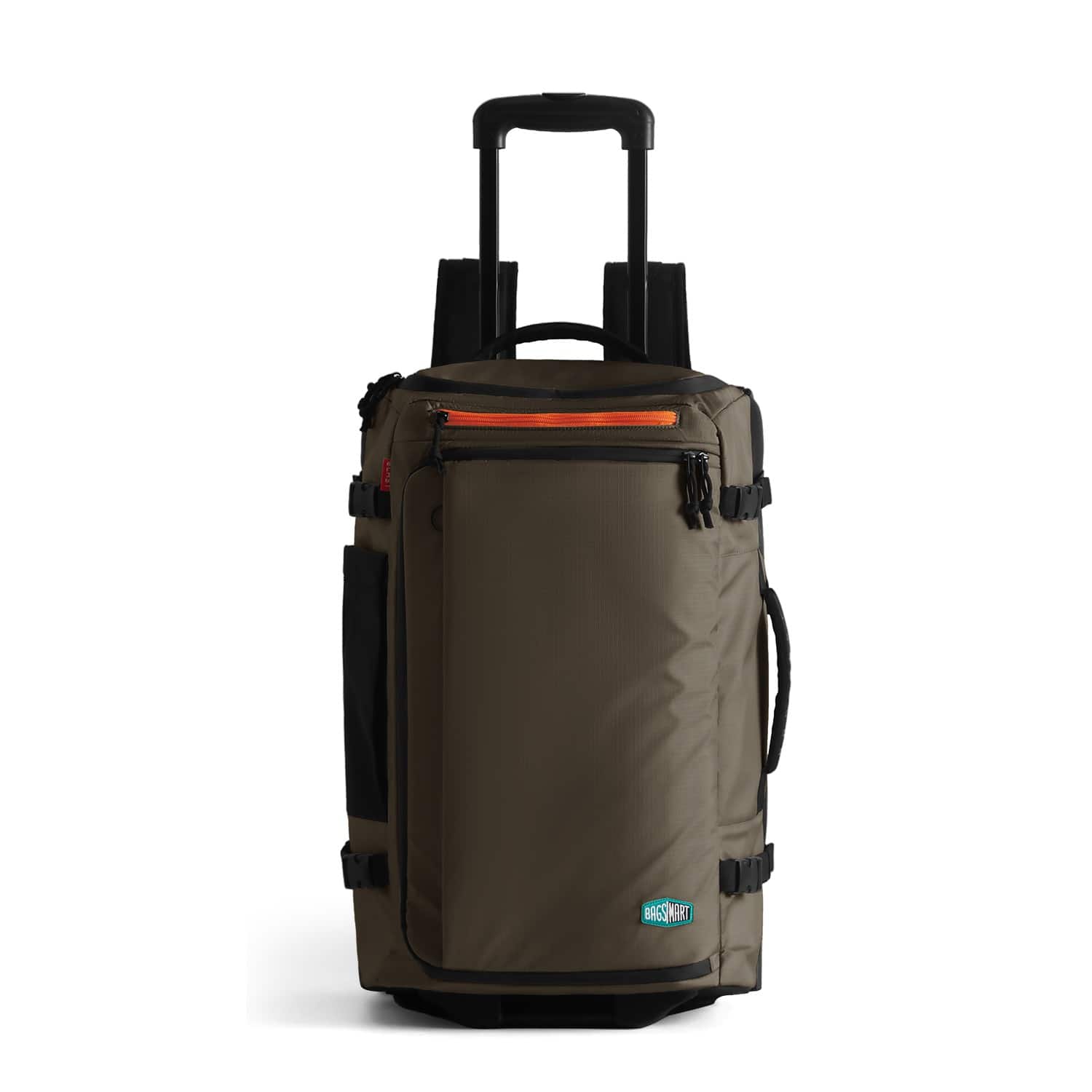 Bagsmart - Blast 43L Rolling Travel Backpack, Carry On Luggage with 15.6" Laptop Compartment for Business Trips & Daily Work - Cedar
