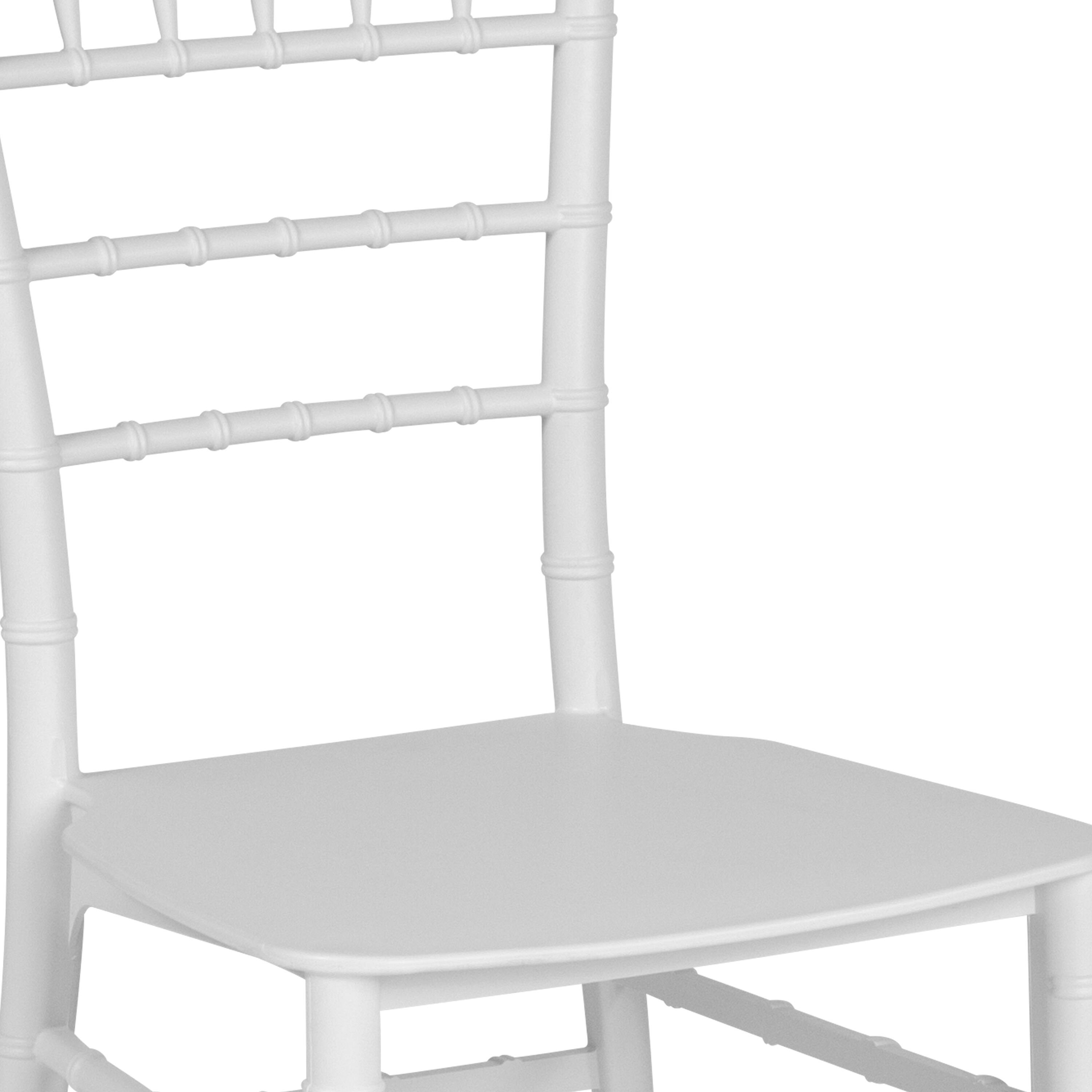 Alt View 8. Emma + Oliver - Resin Stacking Dining Chiavari Chair - White.