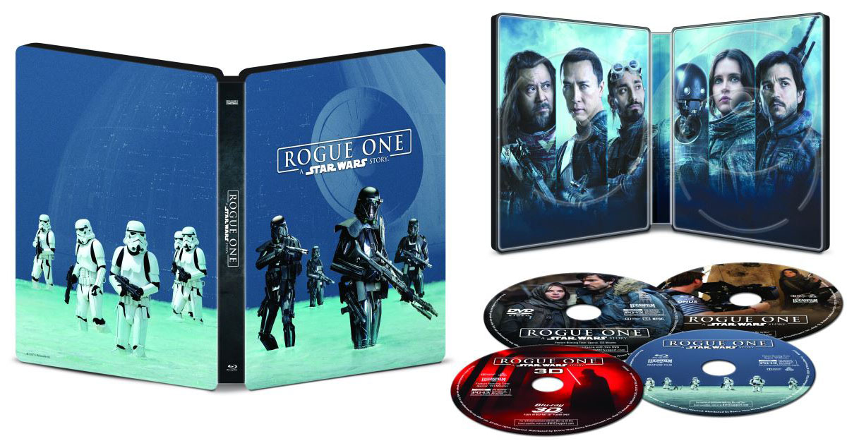 Best Buy: Rogue One: A Star Wars Story SteelBook [Digital Copy] [3D] [Blu- ray/DVD] [Only @ Best Buy] [Blu-ray/Blu-ray 3D/DVD] [2016]