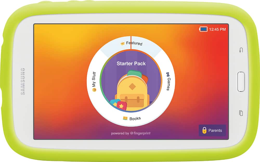 Samsung - Geek Squad Certified Refurbished Kids Galaxy Tab E Lite - 7" - 8GB - Green - Front_Zoom