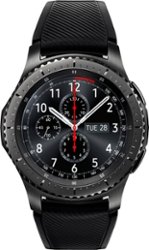 Samsung - Geek Squad Certified Refurbished Gear S3 Frontier Smartwatch 46mm Stainless Steel - Black - Front_Zoom