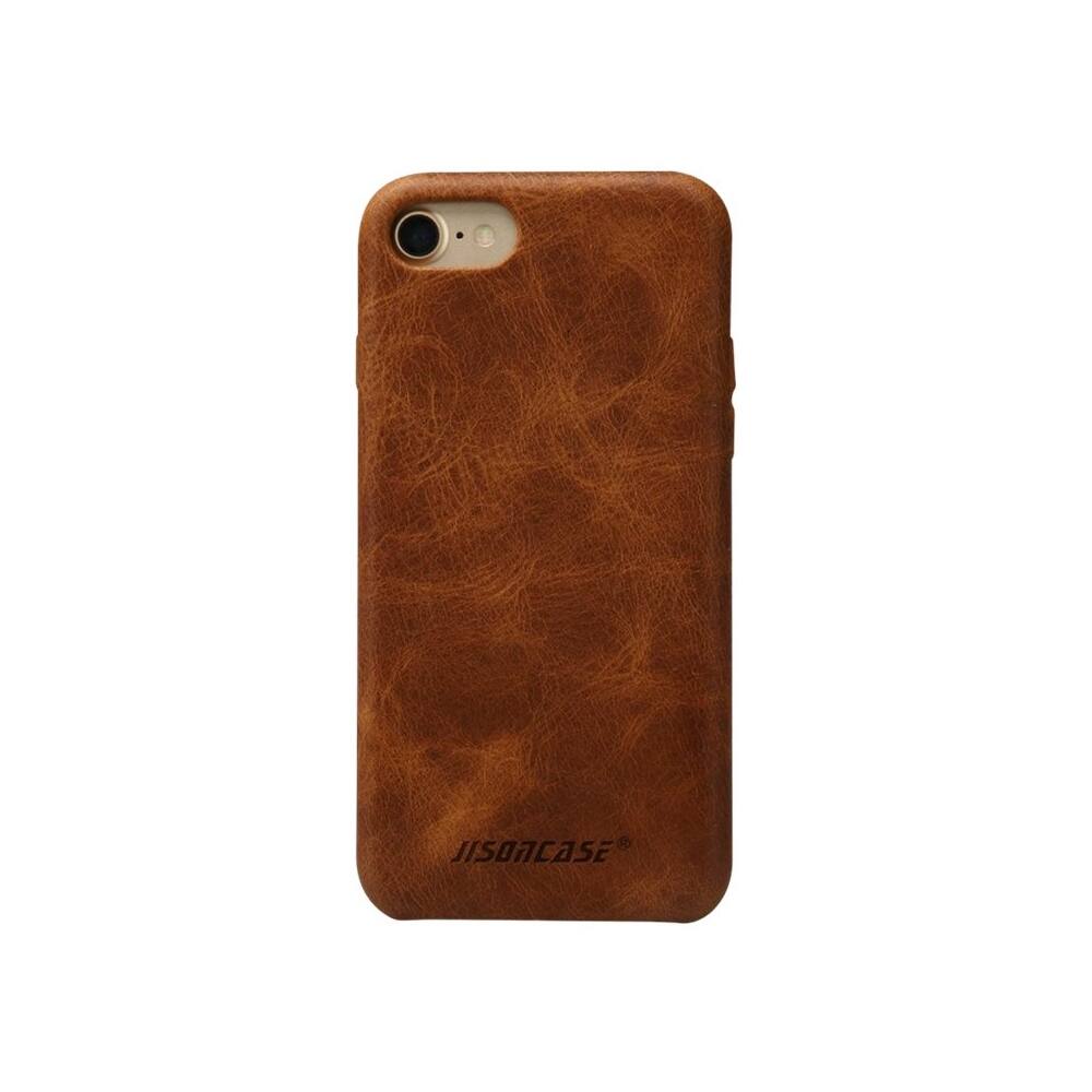 JISONCASE - Vintage Case for Apple® iPhone® 7 Plus - Brown - Larger Front