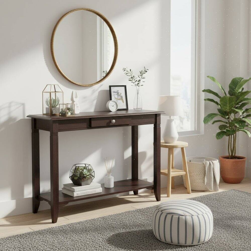Back. FurniFact - Console Table - Cappuccino.