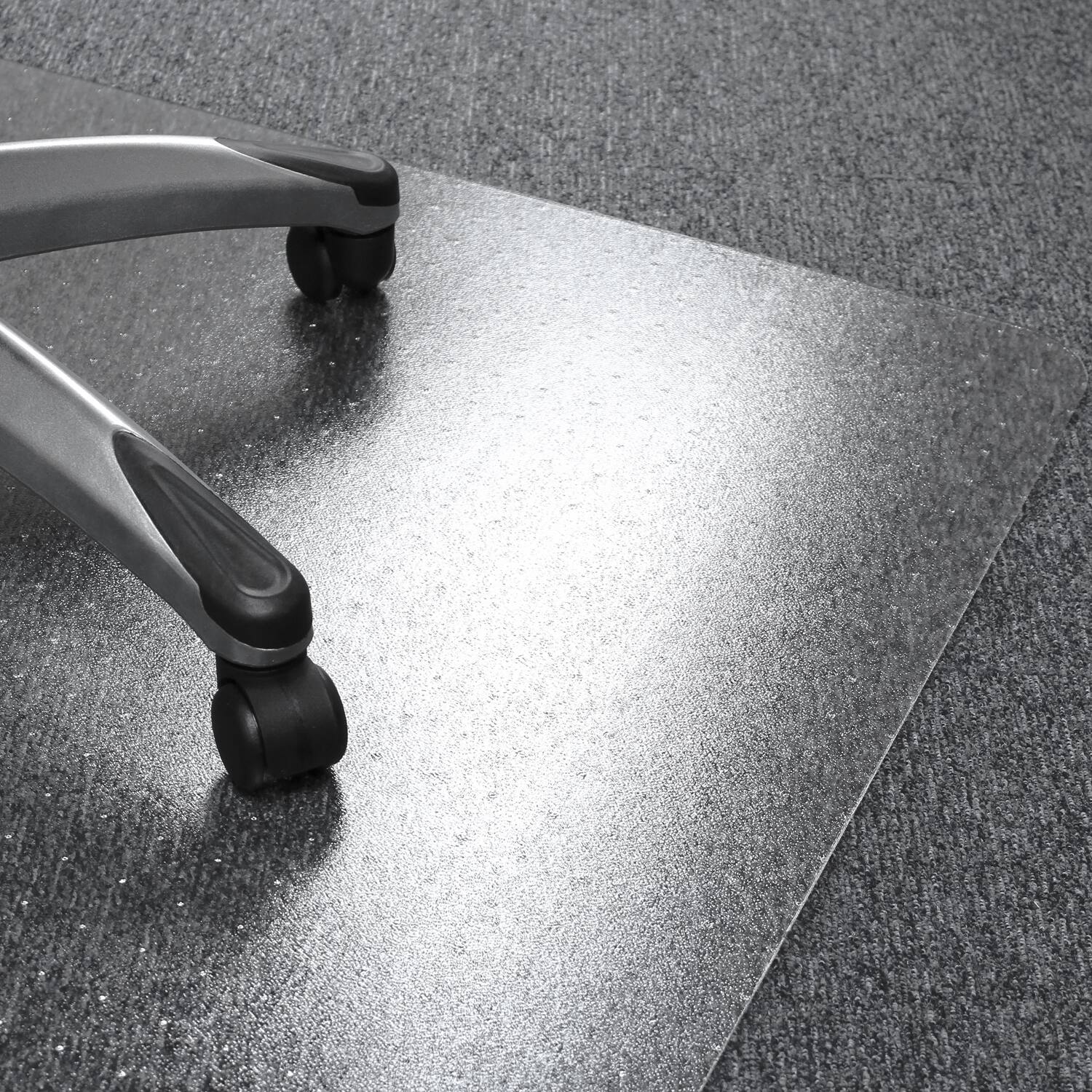 Alt View 13. Floortex - Valuemat Plus Polycarbonate Rectangular Chair Mat for Low Pile Carpets - 30" x 48" - Clear.