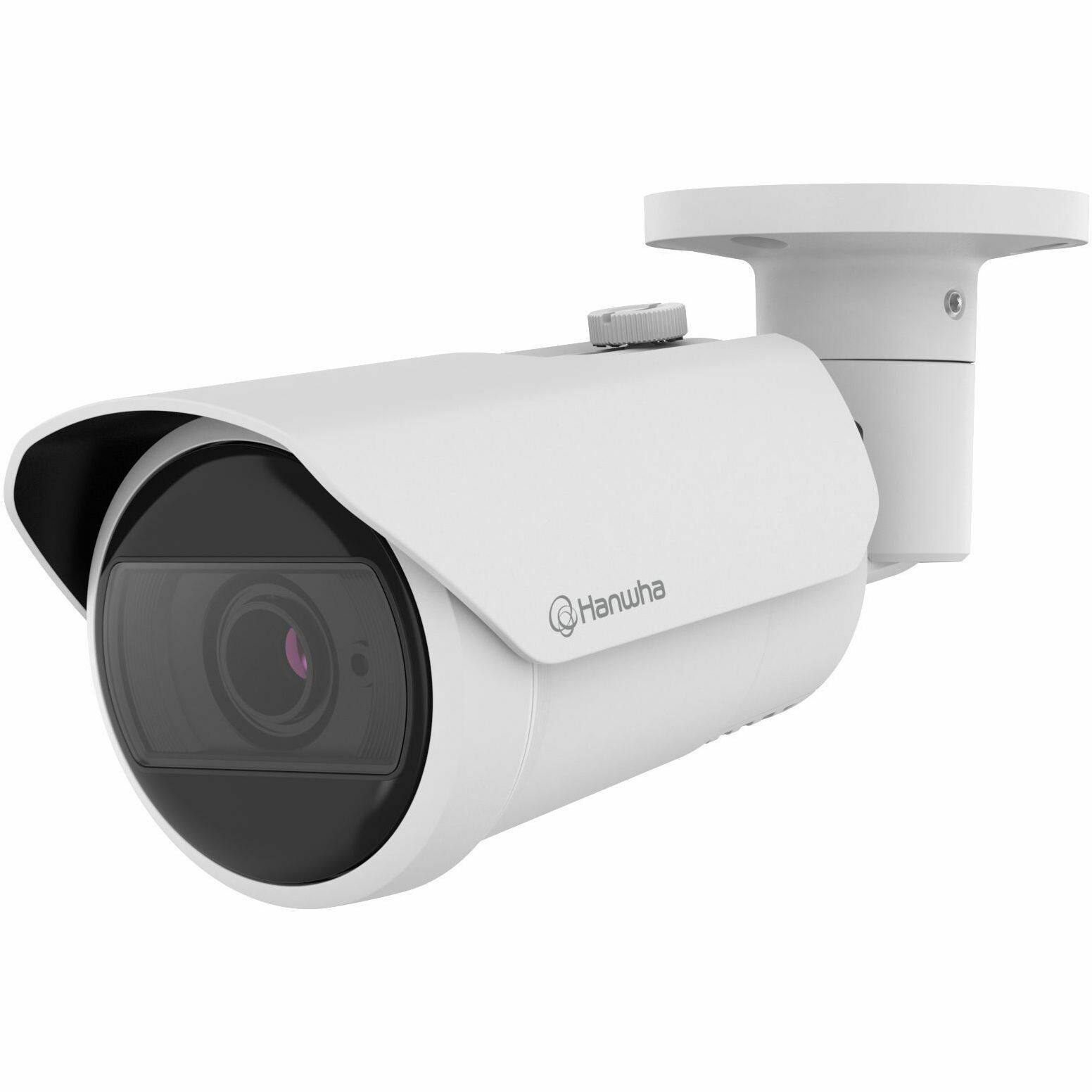 Alt View 4. Samsung - Hanwha QNO-C9083R 8 Megapixel 4K Network Camera - Color - Bullet - White - 98.43 ft Infrared Night Vision - H.265 - Color.