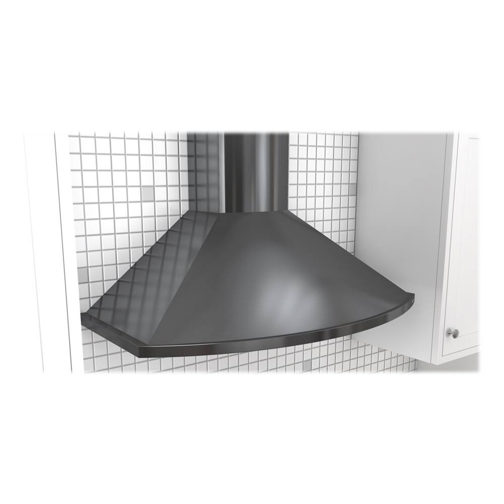 Alt View 11. Zephyr - Duct Cover Extension for ZSA - Black Stainless Steel.