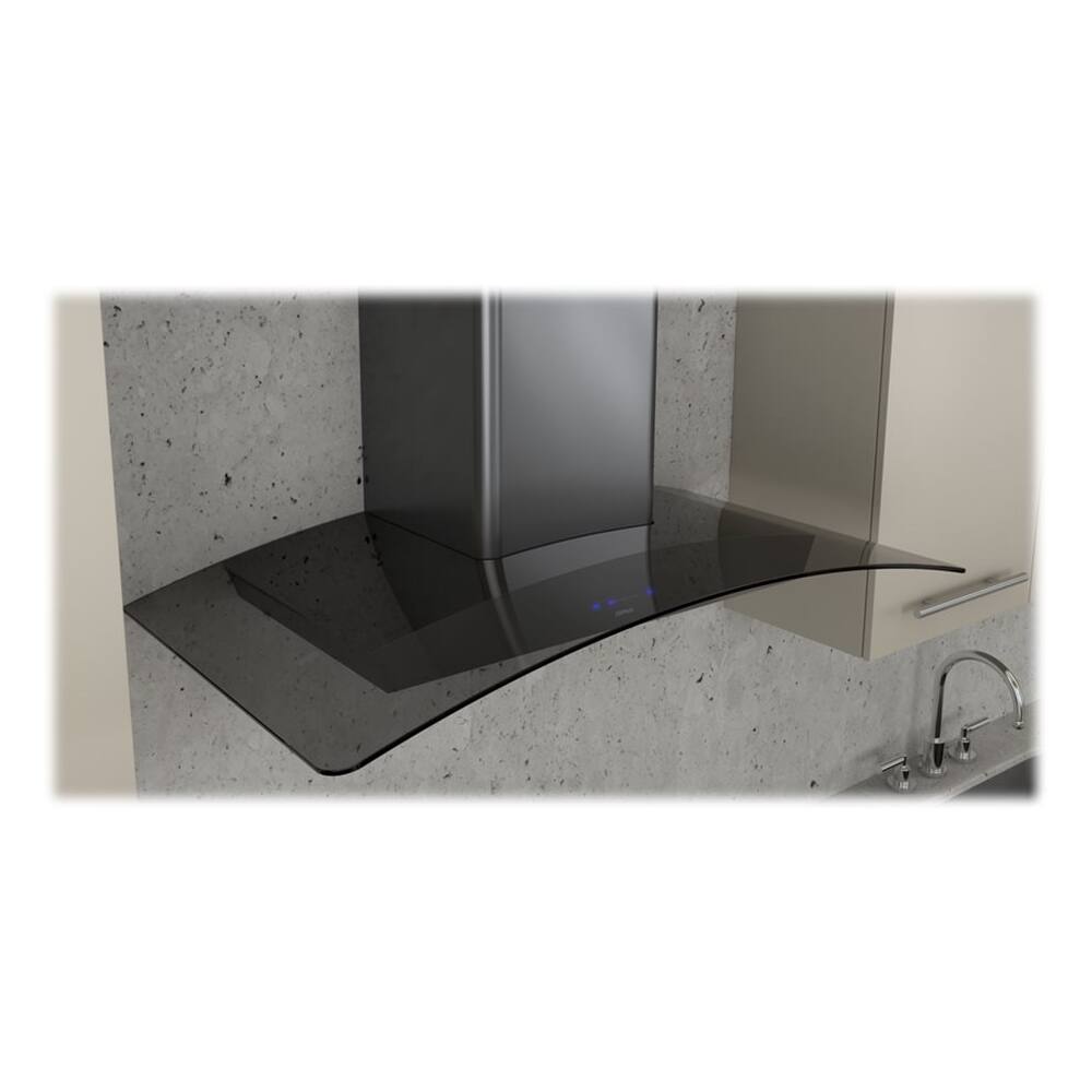 Alt View 11. Zephyr - Duct Cover Extension for ZRV - Black Stainless Steel.