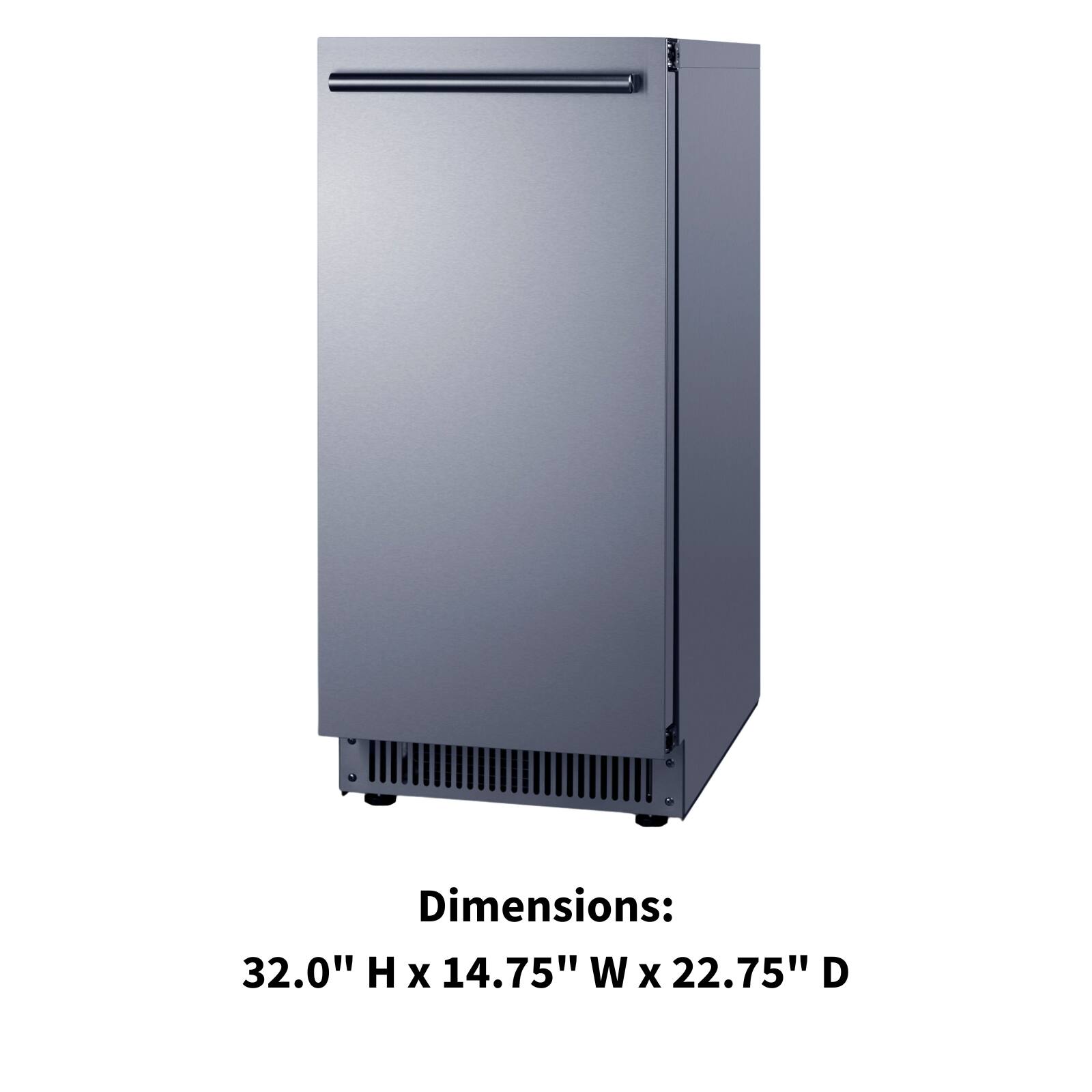 Dimensions: 32.0" H x 14.75" W x 22.75" D