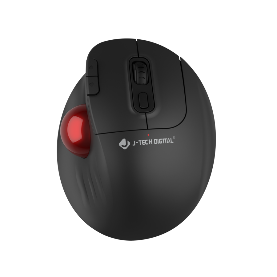 J Tech Computer J Tech Digital Wireless Ergonomic Trackball Mouse with Thumb Control ...