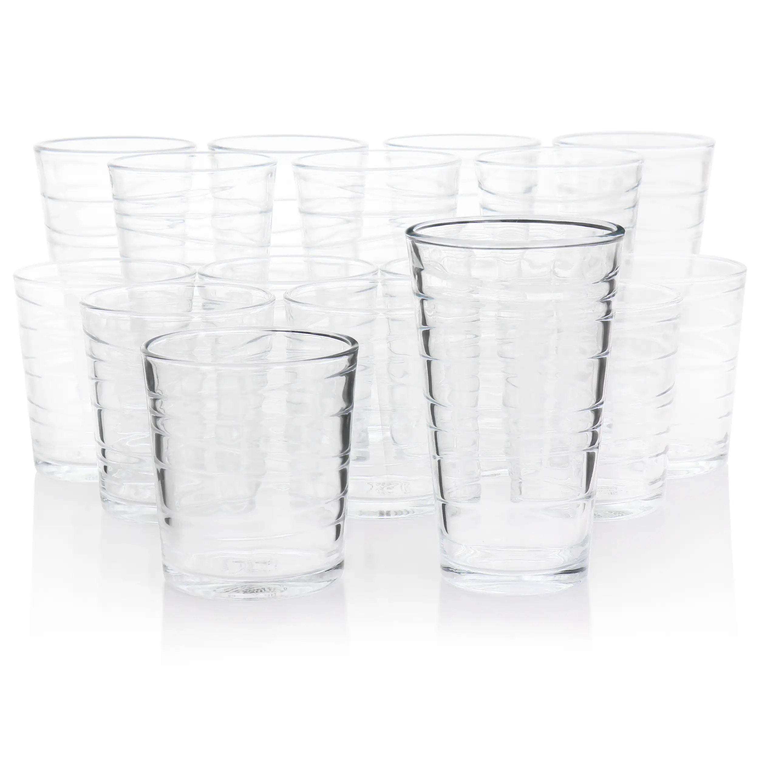 Alt View 5. Gibson - Gibson Home 16 Piece Swirl Clear Assorted Glassware Set - Clear.
