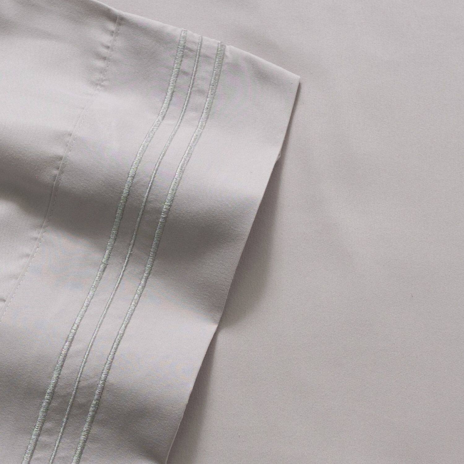 Left. Sweet Home Collection - 18"-24" Extra Deep Pocket, 4-Piece Bed Sheets Set, Full - Silver.